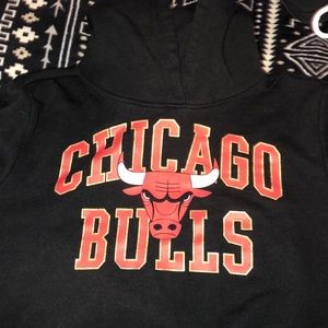 chicago bulls crop top hoodie